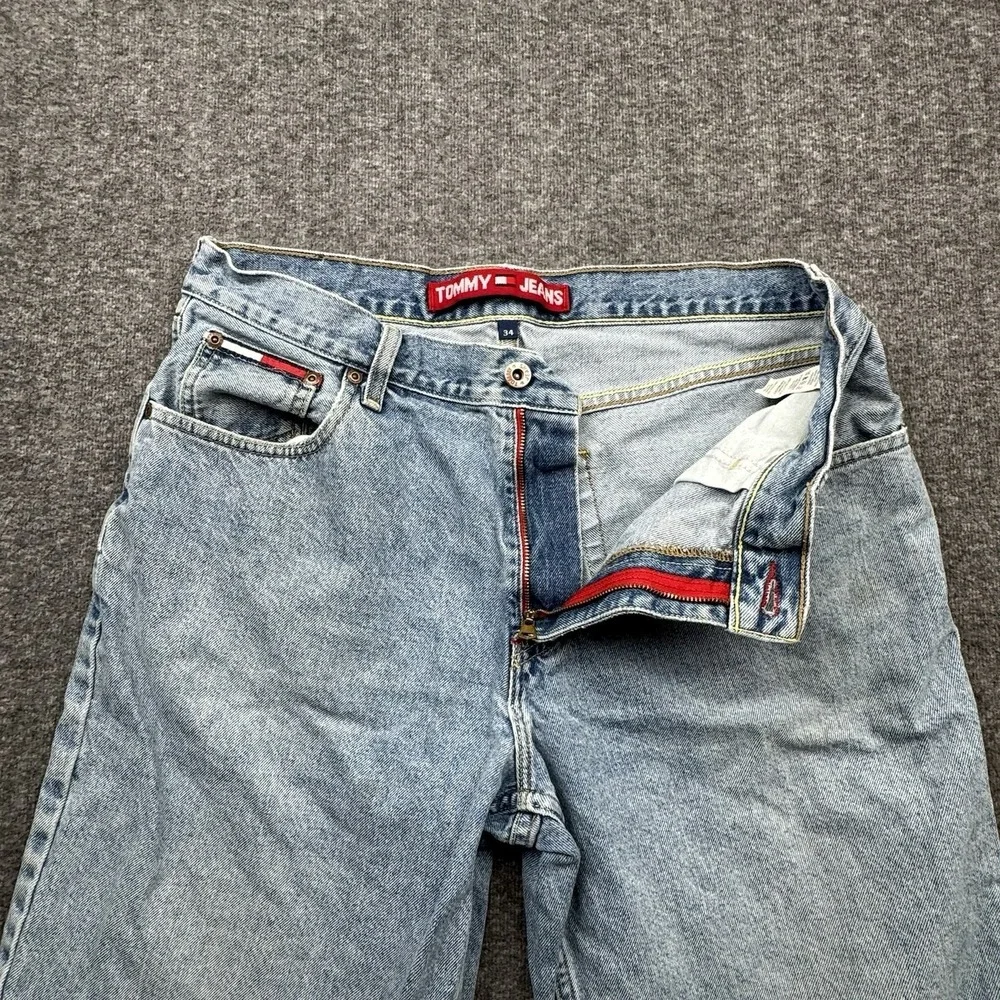 Tommy Hilfiger Jeans Denim Men's Shorts Size 34 Medium Wash Vtg Jorts‎ 2000s